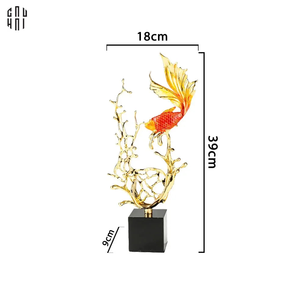 Maison Couture - Tượng Cá Chép Vượt Vũ Môn Coralia Impériale Ss25-CẬU HAI HOME DECOR