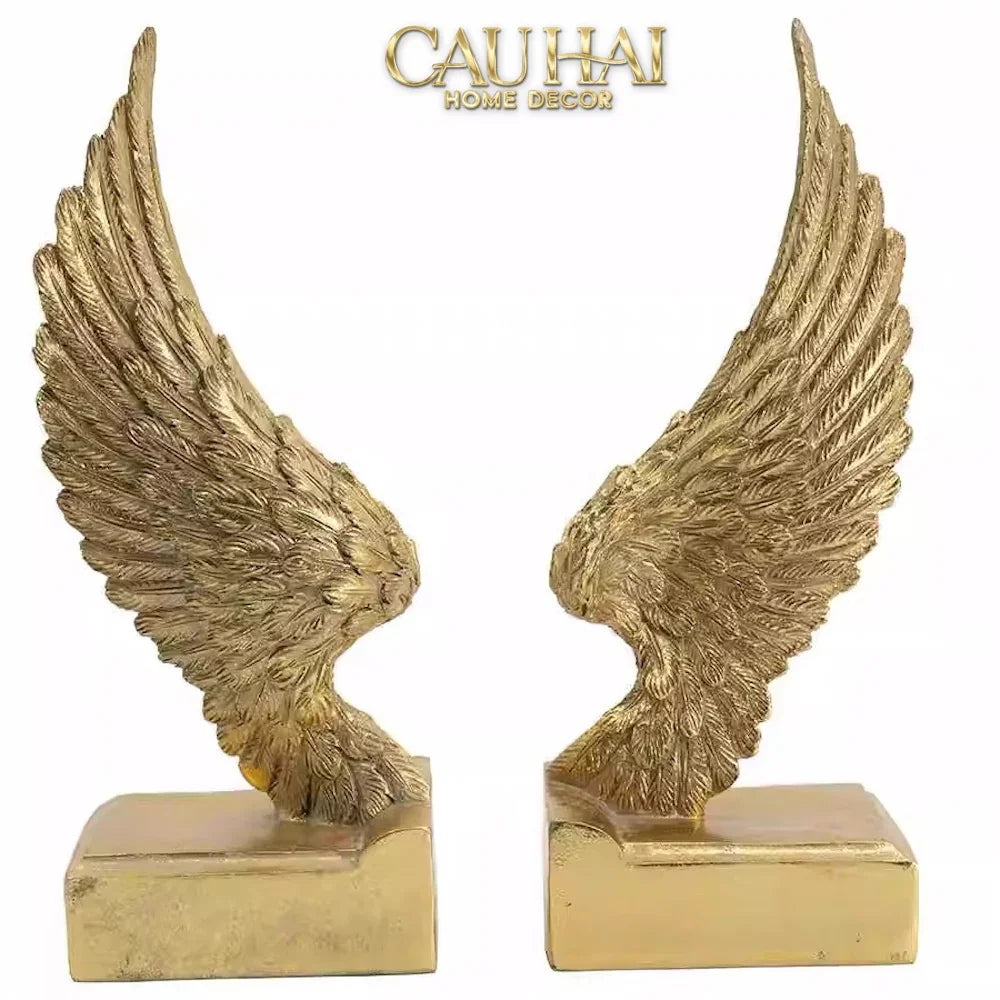 Maison Couture - Tượng Chặn Sách Cánh Thiên Thần - Gabriel Angel Wings 15x15x7.5-CẬU HAI HOME DECOR