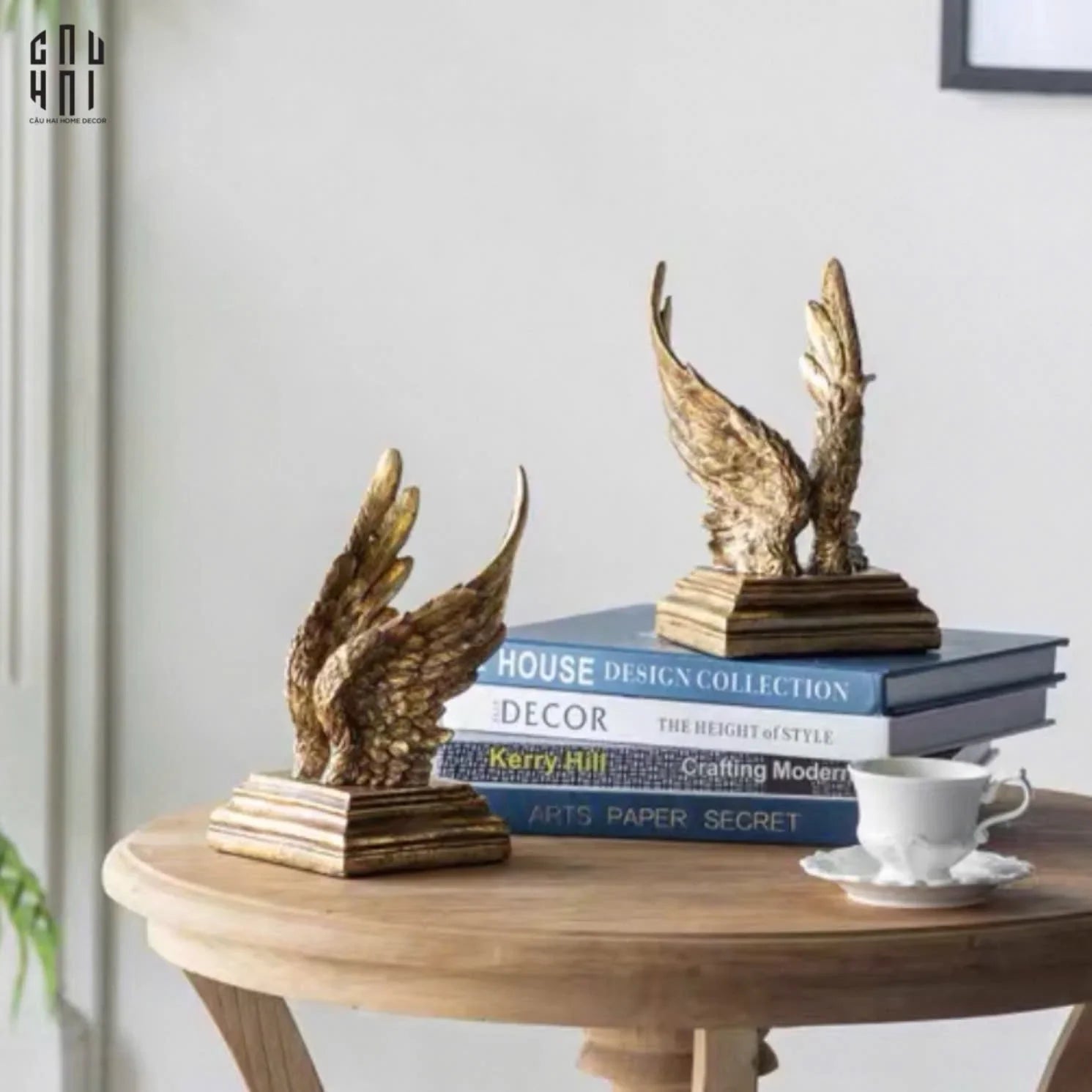 Maison Couture - Tượng Chặn Sách Cánh Thiên Thần - Gabriel Angel Wings 15x15x7.5-CẬU HAI HOME DECOR