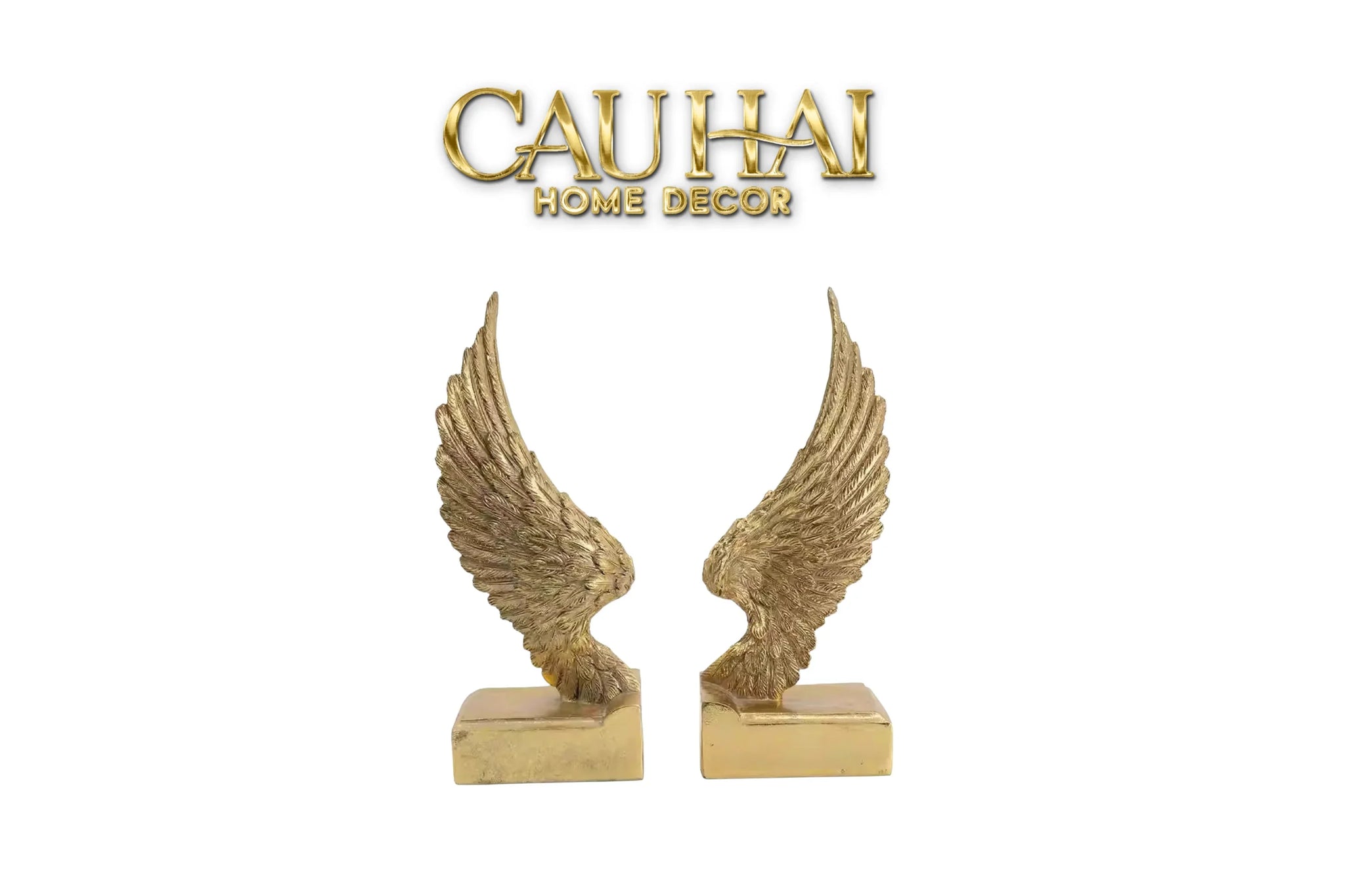 Maison Couture - Tượng Chặn Sách Cánh Thiên Thần - Gabriel Angel Wings 15x15x7.5-CẬU HAI HOME DECOR