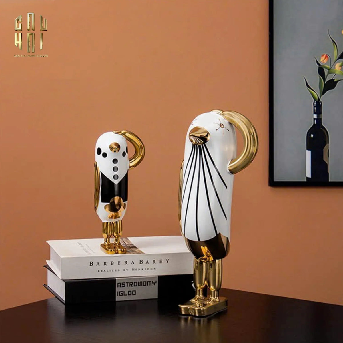 Maison Couture - Tượng Chim Cánh Cụt Gentle Penguin Tuxedo Bằng Sứ Tráng Men Cao Cấp H23x11-TƯỢNG TRANG TRÍ-CẬU HAI HOME DECOR
