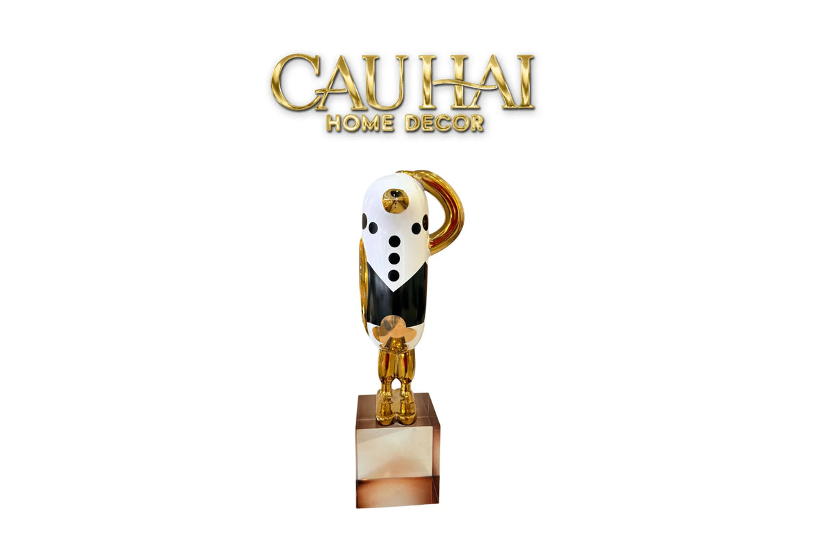 Maison Couture - Tượng Chim Cánh Cụt Gentle Penguin Tuxedo Bằng Sứ Tráng Men Cao Cấp H23x11-TƯỢNG TRANG TRÍ-CẬU HAI HOME DECOR