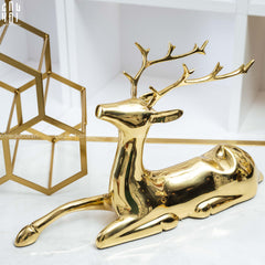 Maison Couture - Tượng Đế Đỡ Rượu Hươu Đồng Brasson Premium Wine Holder - Mythical Goddess Elk Ss25-CẬU HAI HOME DECOR
