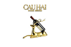 Maison Couture - Tượng Đế Đỡ Rượu Hươu Đồng Brasson Premium Wine Holder - Mythical Goddess Elk Ss25-CẬU HAI HOME DECOR