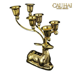 Maison Couture - Tượng Đế Nến Hươu Nằm Royal Antler Impérial Straight Ahead 26x21-CẬU HAI HOME DECOR