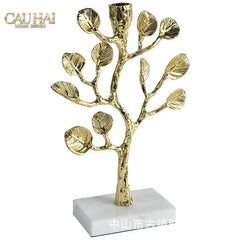 Maison Couture - Tượng Đế Nến Nhánh Cây Trang Trí Bằng Đồng Elysian Divinity Aquarium Branch H27-CẬU HAI HOME DECOR