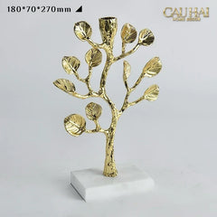 Maison Couture - Tượng Đế Nến Nhánh Cây Trang Trí Bằng Đồng Elysian Divinity Aquarium Branch H27-CẬU HAI HOME DECOR