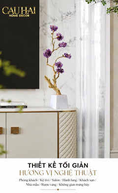 Maison Couture - Tượng Đồng Cây Trí Tuệ Đá Thạch Anh Tím Tree Of Wisdom Amethyst H55-CẬU HAI HOME DECOR