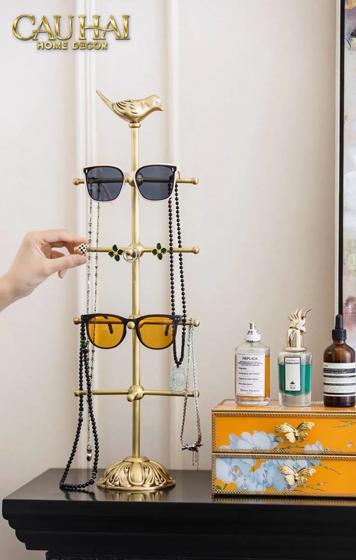 Maison Couture - Tượng Đồng Giá Kệ Treo Phụ Kiện Accessories Brasson L’Oiseau Vanity Set-TƯỢNG TRANG TRÍ-CẬU HAI HOME DECOR