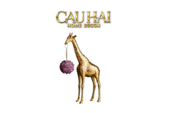 Maison Couture - Tượng Đồng Hươu Cao Cổ Brasson Giraffe Amethyst Orb Carrier 20x8x38-CẬU HAI HOME DECOR