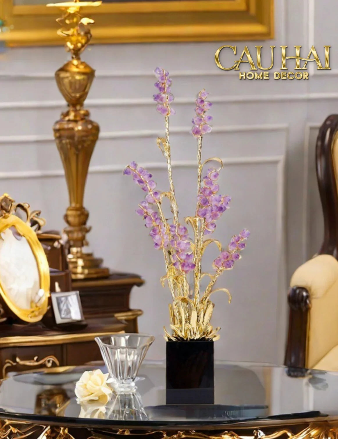 Maison Couture - Tượng Đồng Lúa Mì Brasson Épi Doré Amethyst Harvest House H100-CẬU HAI HOME DECOR