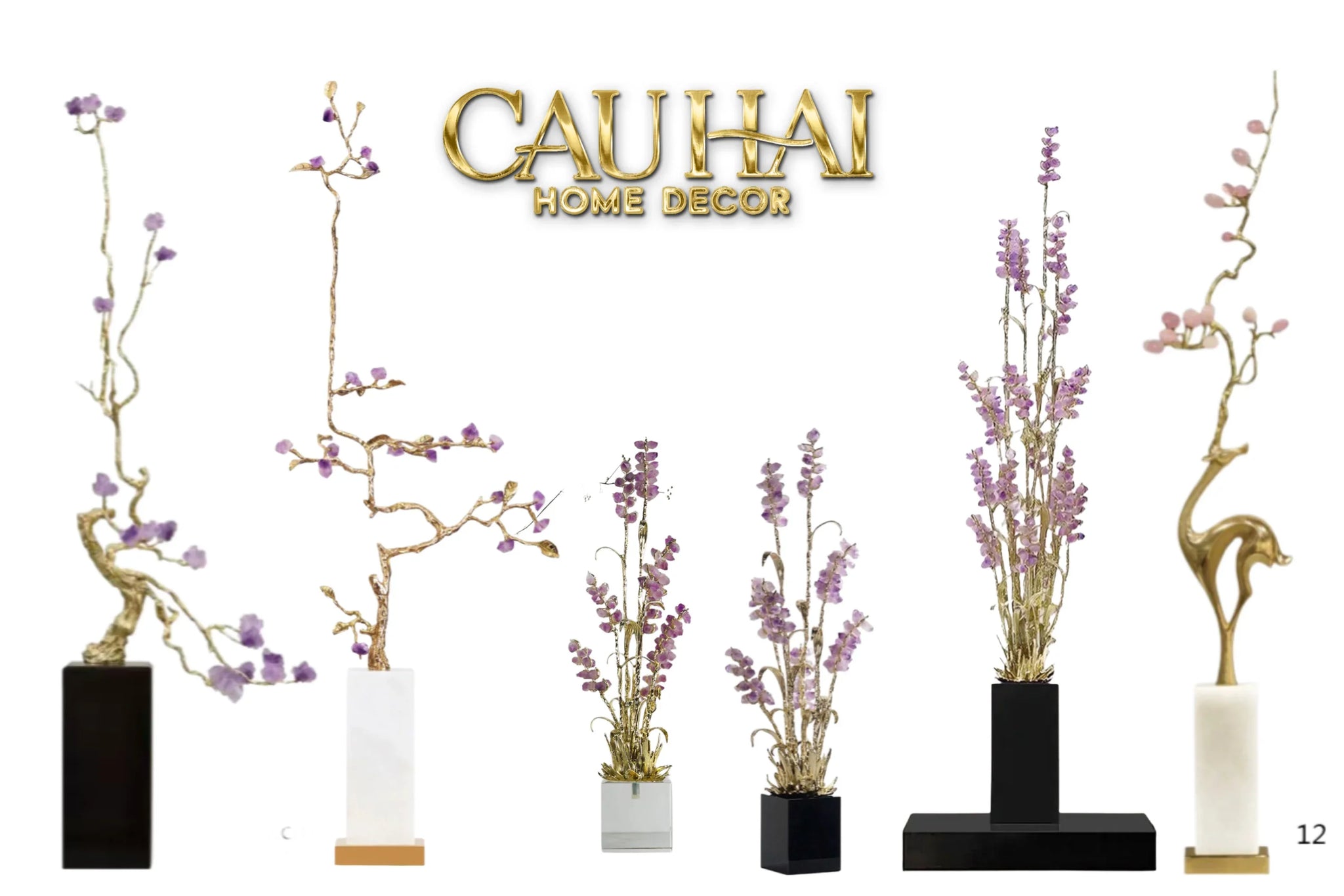 Maison Couture - Tượng Đồng Lúa Mì Brasson Épi Doré Amethyst Harvest House H100-CẬU HAI HOME DECOR