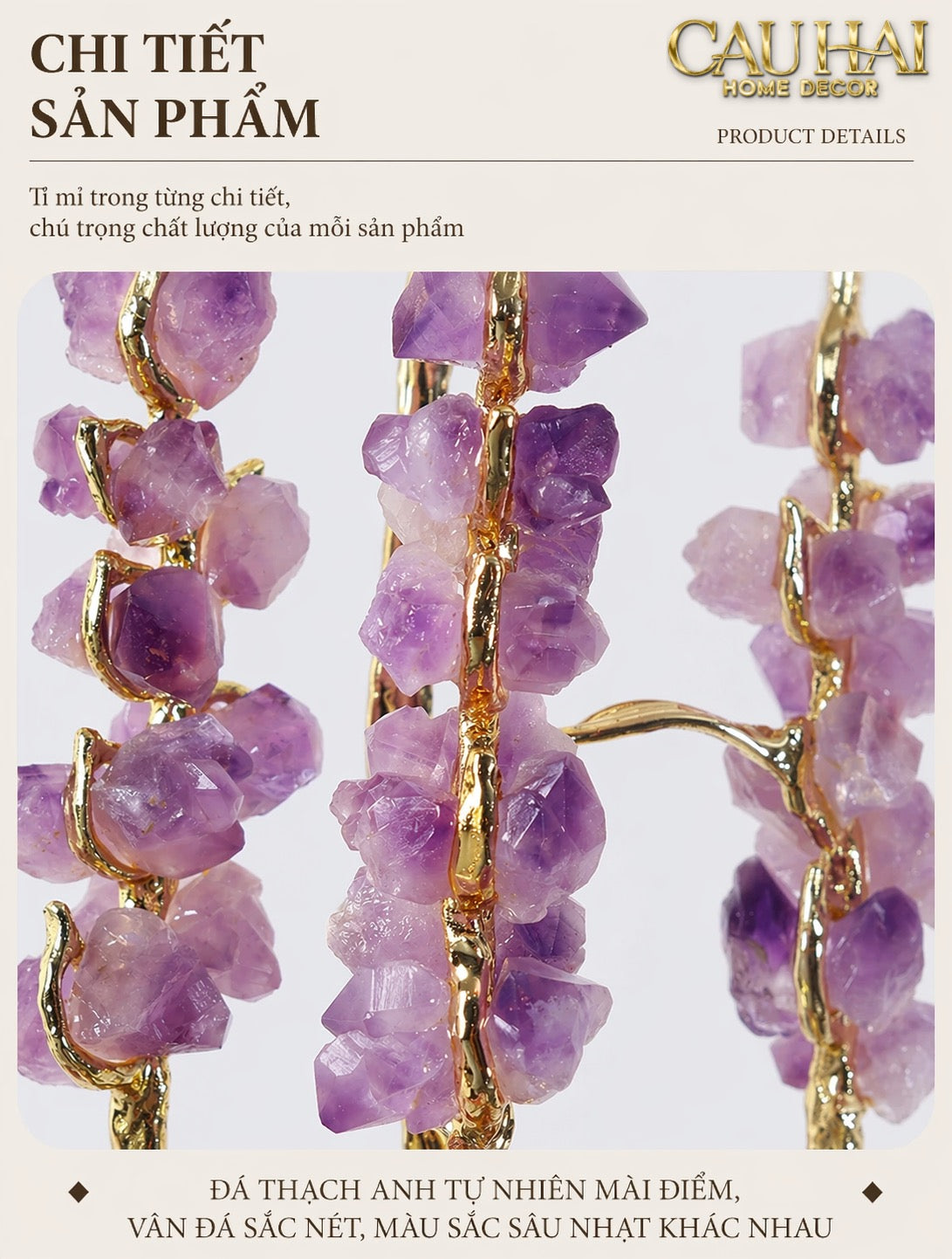 Maison Couture - Tượng Đồng Lúa Mì Brasson Épi Doré Amethyst Harvest House H100-CẬU HAI HOME DECOR