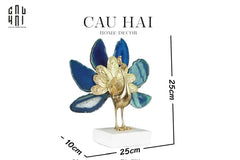 Maison Couture - Tượng Đồng Mã Não Khổng Tước Brasson Onyx Paon The Vanity Of Hera-CẬU HAI HOME DECOR