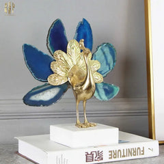 Maison Couture - Tượng Đồng Mã Não Khổng Tước Brasson Onyx Paon The Vanity Of Hera-CẬU HAI HOME DECOR