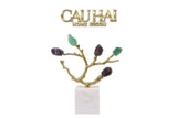 Maison Couture - Tượng Đồng Nhánh Cây Đá Thạch Anh Amethyst Aventurine Tree of Fortune 25x8x26-TƯỢNG TRANG TRÍ-CẬU HAI HOME DECOR