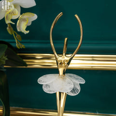 Maison Couture - Tượng Đồng Pha Lê Cô Gái Ballet Golden Ballerina Continental 10x30-CẬU HAI HOME DECOR