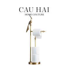Maison Couture - Tượng Giá Treo Khăn Khổng Tước Bằng Đồng Royale Paon Bathroom Vanity 16x67-CẬU HAI HOME DECOR