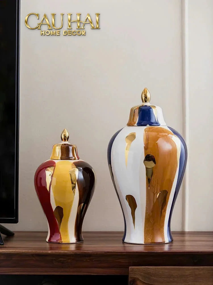 Maison Couture - Tượng Gốm Đầu Ngựa Equine Silhouette Sculpture Layered Painting Glazing H18/H28-CẬU HAI HOME DECOR