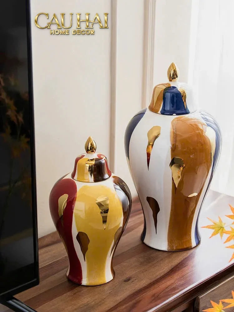 Maison Couture - Tượng Gốm Đầu Ngựa Equine Silhouette Sculpture Layered Painting Glazing H18/H28-CẬU HAI HOME DECOR