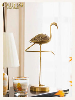 Maison Couture - Tượng Hạc Đồng Folie Flamingo Towels Hanging Bathroom Vanity H38-CẬU HAI HOME DECOR