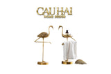 Maison Couture - Tượng Hạc Đồng Folie Flamingo Towels Hanging Bathroom Vanity H38-TƯỢNG TRANG TRÍ-CẬU HAI HOME DECOR