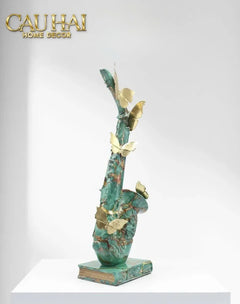 Maison Couture - Tượng Kèn Saxo Verdigris Wings Serenade H43-CẬU HAI HOME DECOR