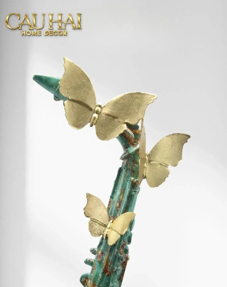 Maison Couture - Tượng Kèn Saxo Verdigris Wings Serenade H43-CẬU HAI HOME DECOR