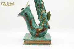 Maison Couture - Tượng Kèn Saxo Verdigris Wings Serenade H43-CẬU HAI HOME DECOR