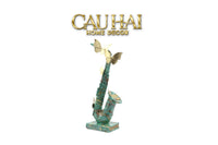 Maison Couture - Tượng Kèn Saxo Verdigris Wings Serenade H43-CẬU HAI HOME DECOR
