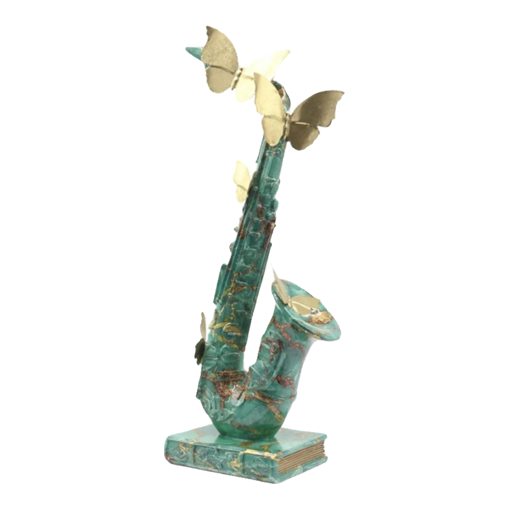 Maison Couture - Tượng Kèn Saxo Verdigris Wings Serenade H43
