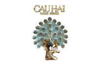 Maison Couture - Tượng Khổng Tước Paon Céleste Bleu Ciel - Empress Fan H33-CẬU HAI HOME DECOR
