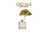 Maison Couture - Tượng Lá Ngân Hạnh Crystal Brasson Ginkgo H25-TƯỢNG TRANG TRÍ-CẬU HAI HOME DECOR