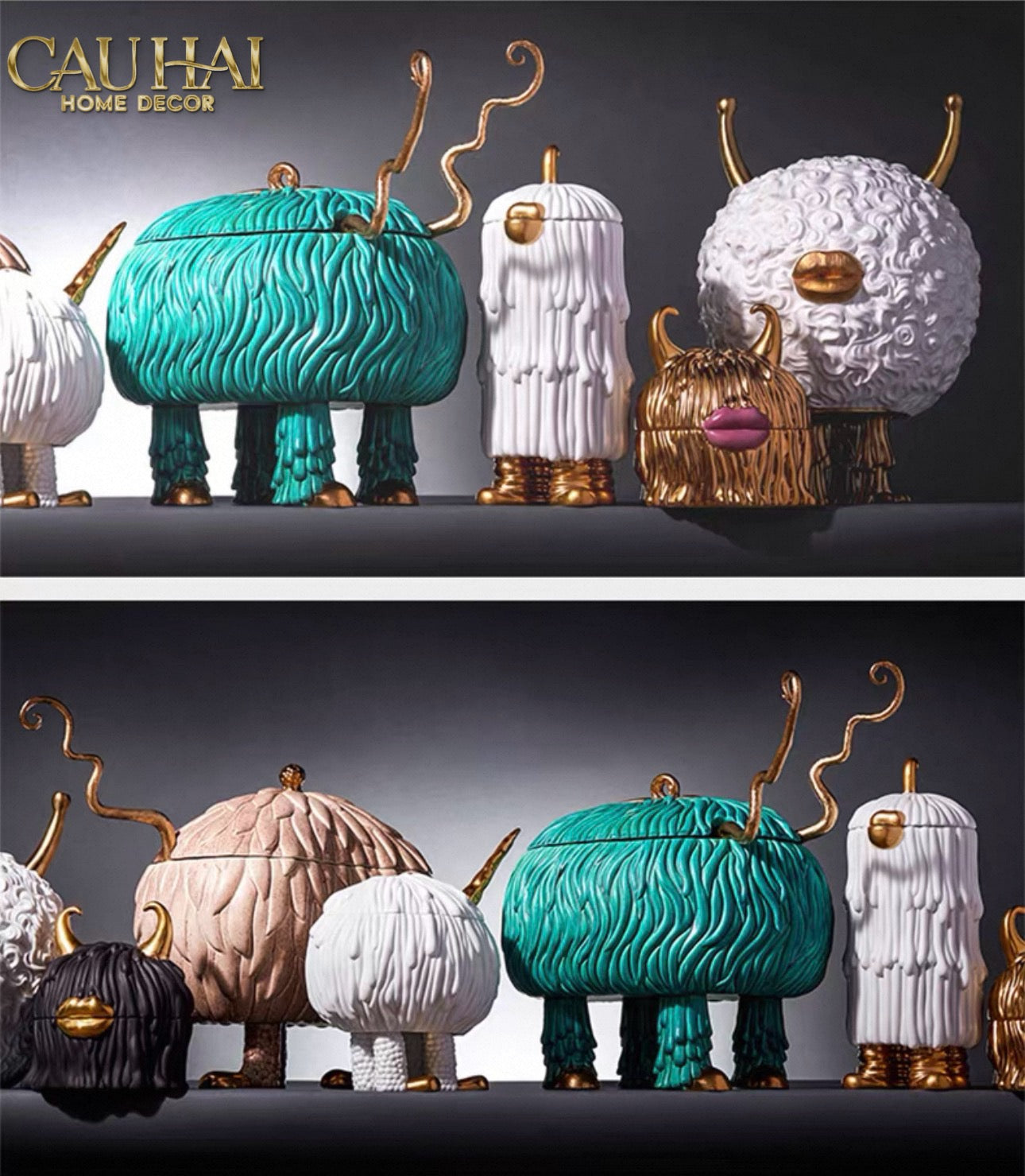 Maison Couture - Tượng Lọ Kẹo L'Object Haas Monsters Touch Dog Canister 17x30-CẬU HAI HOME DECOR