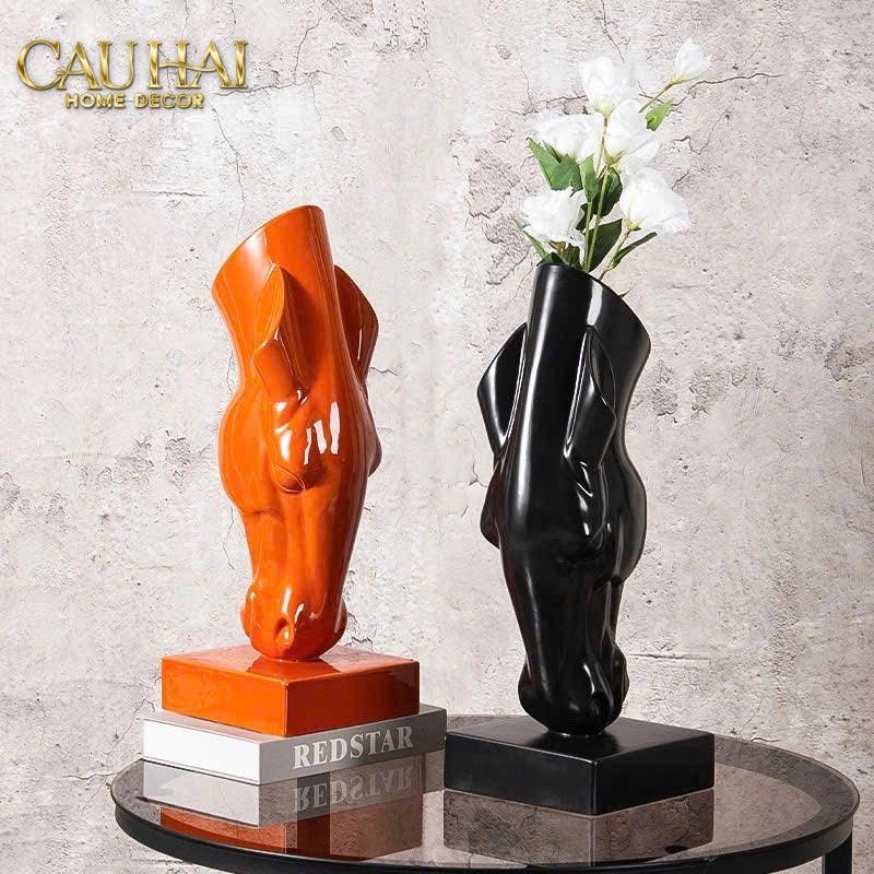 Maison Couture - Tượng Ngựa Bình Hoa Tête De Cheval Savoir Atélier Vessel H49-CẬU HAI HOME DECOR