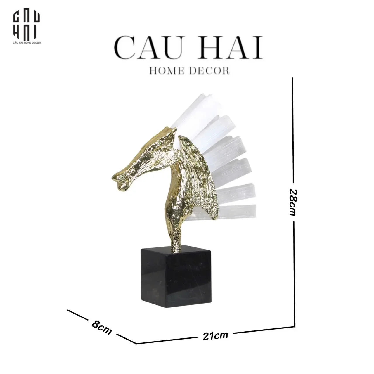 Maison Couture - Tượng Ngựa Chiến Mã Hoàng Gia Elite Quartz Paladin-CẬU HAI HOME DECOR