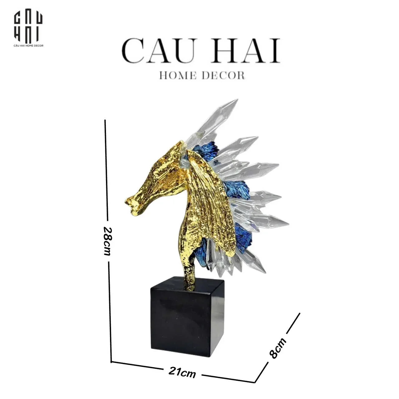 Maison Couture - Tượng Ngựa Chiến Mã Hoàng Gia Ultimate Quartz Paladin-CẬU HAI HOME DECOR