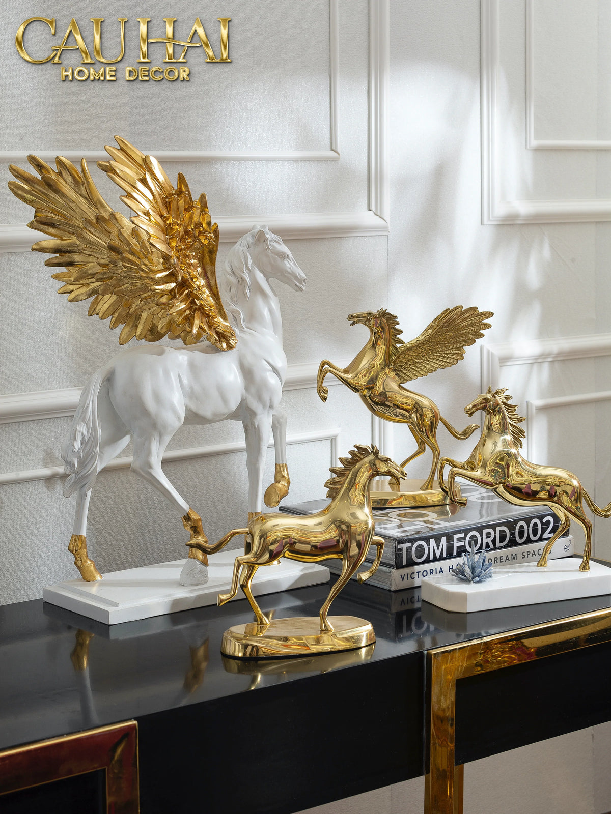 Maison Couture - Tượng Ngựa Đồng Brasson Cheval De Fortune Première H24-TƯỢNG TRANG TRÍ-CẬU HAI HOME DECOR