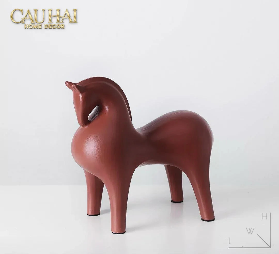 Maison Couture - Tượng Ngựa Tang Horse - Sienna Clay Artisanal-CẬU HAI HOME DECOR