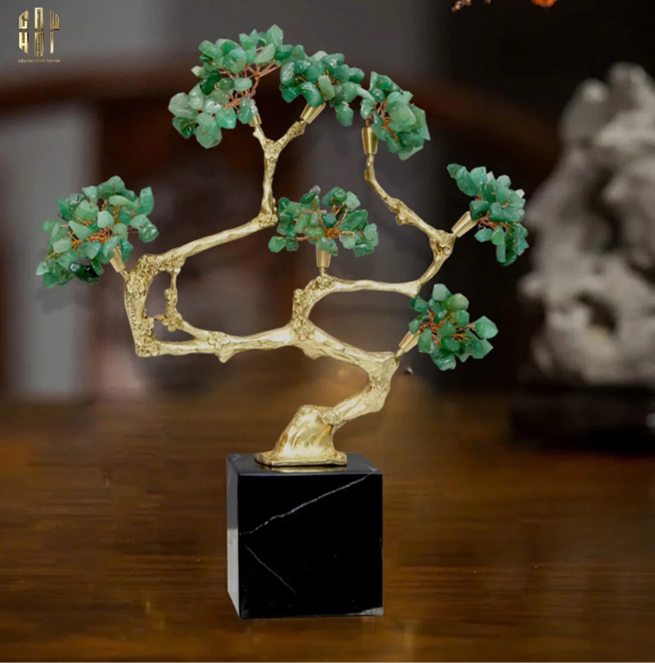 Maison Couture - Tượng Nhánh Cây Bonsai Brasson Gemstone - Tree Of Fortune 30x24x8-CẬU HAI HOME DECOR