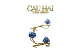 Maison Couture - Tượng Nhánh Cây Cánh Cung Bằng Đồng Đá Thạch Anh Blue Quartz 15x28x36-TƯỢNG TRANG TRÍ-CẬU HAI HOME DECOR