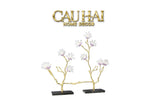 Maison Couture - Tượng Nhánh Cây Đồng Đá Thạch Anh Trắng - Les Fleurs White Quartz 27x50-TƯỢNG TRANG TRÍ-CẬU HAI HOME DECOR