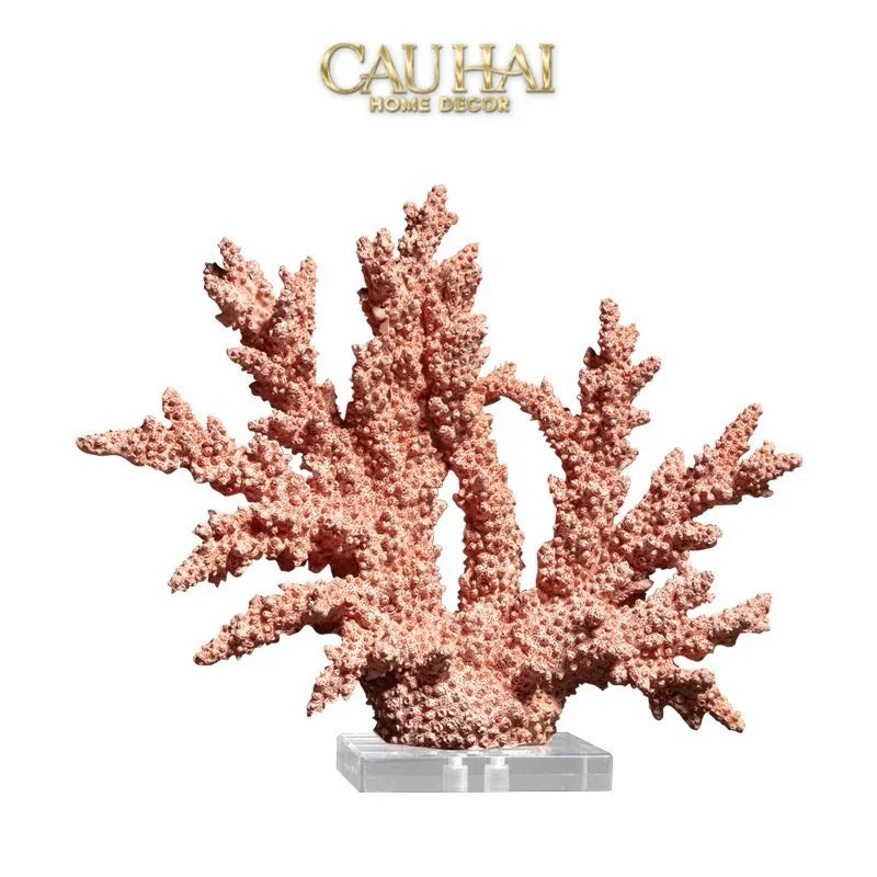 Maison Couture - Tượng San Hô Vương Miện Couronne Ashen Terra Cristalleries Coral Sculptures 34x12x30-CẬU HAI HOME DECOR