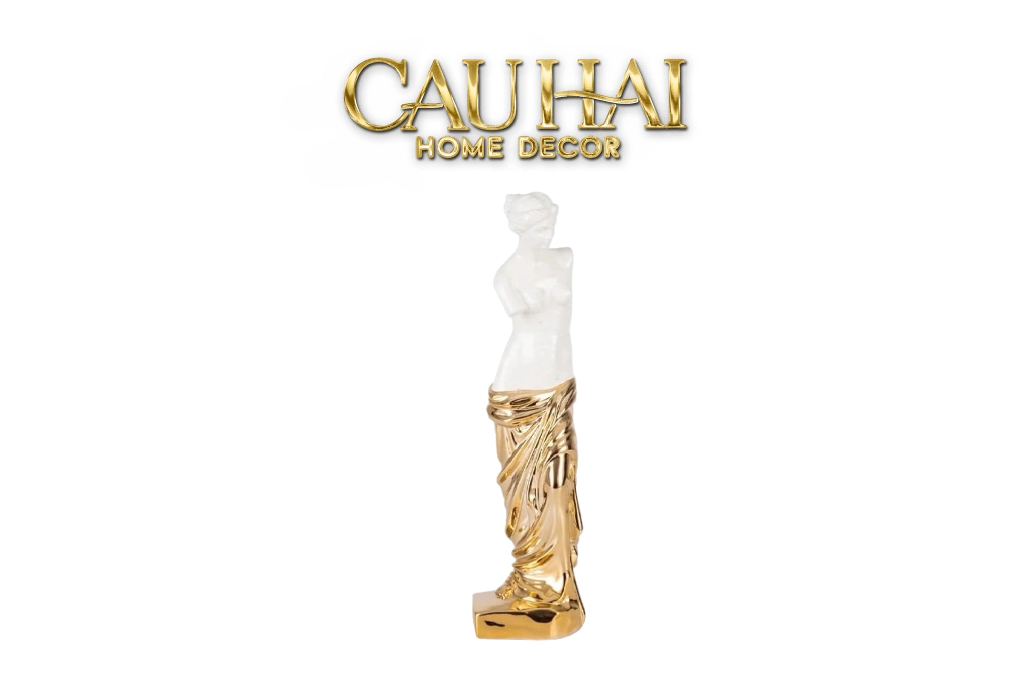 Maison Couture - Tượng Thần Tình Yêu - Sculpture Venus De Milo D'Or H44-CẬU HAI HOME DECOR