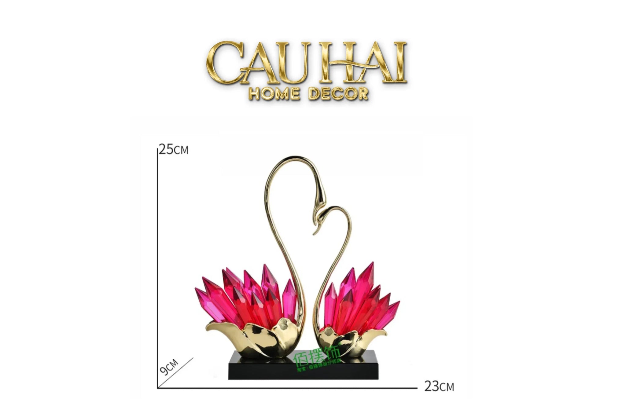Maison Couture - Tượng Thiên Nga Vĩnh Cửu - Les Cygnes d’Amour Ruby Swan Cristalleries-CẬU HAI HOME DECOR