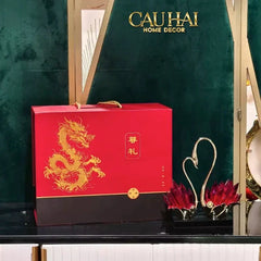 Maison Couture - Tượng Thiên Nga Vĩnh Cửu - Les Cygnes d’Amour Ruby Swan Cristalleries-CẬU HAI HOME DECOR