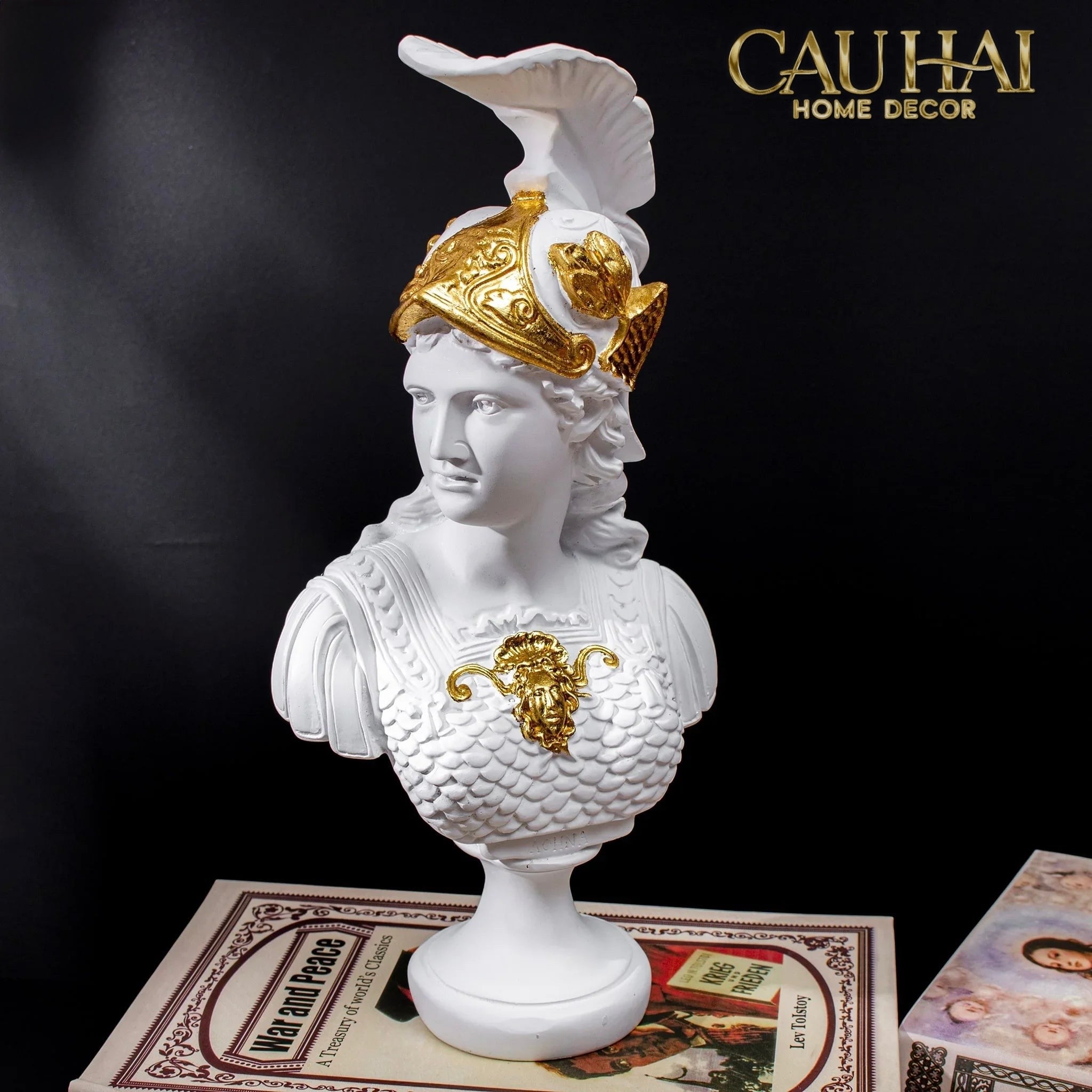Maison Couture - Tượng Thiên Thần Dát Vàng Gilded Drapery Archangel Sculptures 31x23x86cm-TƯỢNG TRANG TRÍ-CẬU HAI HOME DECOR