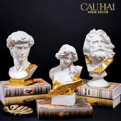 Maison Couture - Tượng Thiên Thần Dát Vàng Gilded Drapery Archangel Sculptures 31x23x86cm-TƯỢNG TRANG TRÍ-CẬU HAI HOME DECOR