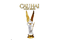 Maison Couture - Tượng Thiên Thần Dát Vàng Gilded Drapery Archangel Sculptures 31x23x86cm-TƯỢNG TRANG TRÍ-CẬU HAI HOME DECOR