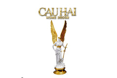 Maison Couture - Tượng Thiên Thần Dát Vàng Gilded Drapery Archangel Sculptures 31x23x86cm-TƯỢNG TRANG TRÍ-CẬU HAI HOME DECOR